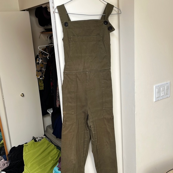 Nooworks Olive Twill Overalls - Picture 2 of 8